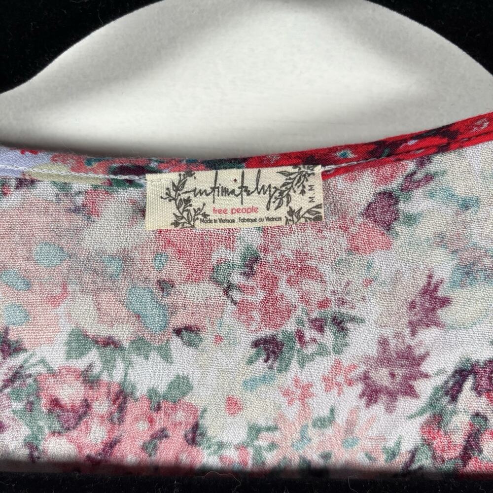Free People Heat‎ Wave Bodysuit Rose Garden Floral Size M Long bell sleeve - Picture 4 of 5
